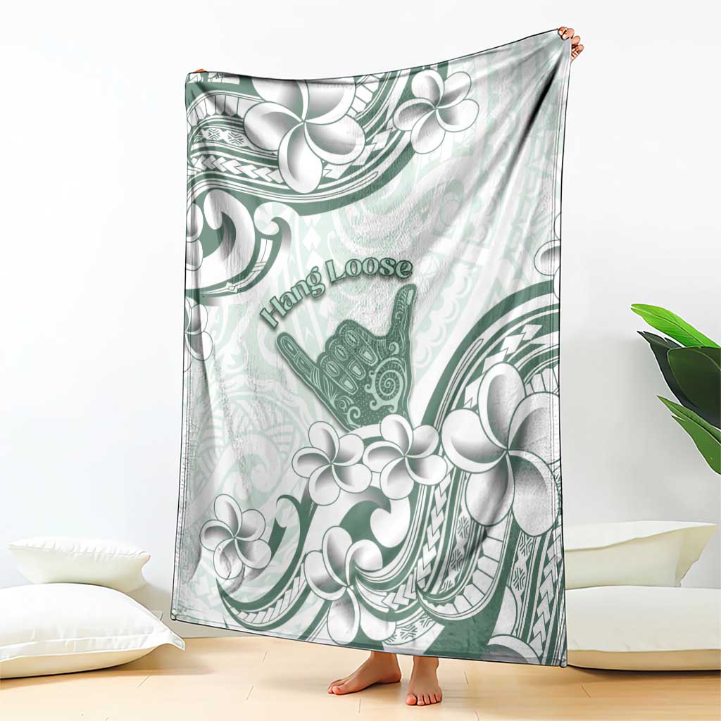 Aloha Hawaii Shaka Blanket Hang Loose Mint Version - Polynesian Pride