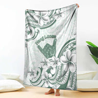 Aloha Hawaii Shaka Blanket Hang Loose Mint Version - Polynesian Pride