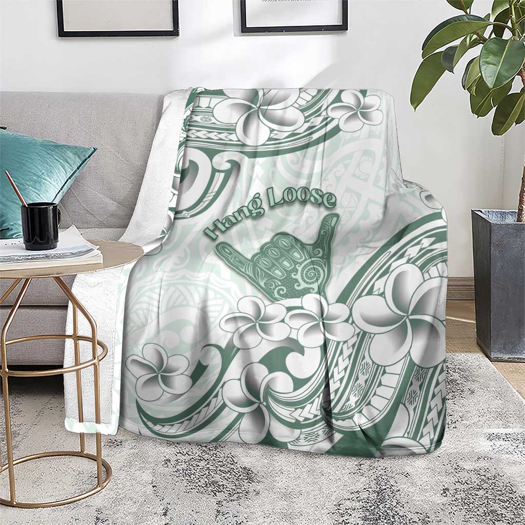 Aloha Hawaii Shaka Blanket Hang Loose Mint Version - Polynesian Pride