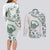 Aloha Hawaii Shaka Couples Matching Long Sleeve Bodycon Dress and Long Sleeve Button Shirt Hang Loose Mint Version - Polynesian Pride