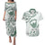 Aloha Hawaii Shaka Couples Matching Puletasi and Hawaiian Shirt Hang Loose Mint Version - Polynesian Pride