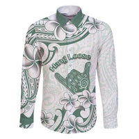 Aloha Hawaii Shaka Family Matching Puletasi and Hawaiian Shirt Hang Loose Mint Version - Polynesian Pride