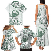 Aloha Hawaii Shaka Family Matching Tank Maxi Dress and Hawaiian Shirt Hang Loose Mint Version - Polynesian Pride