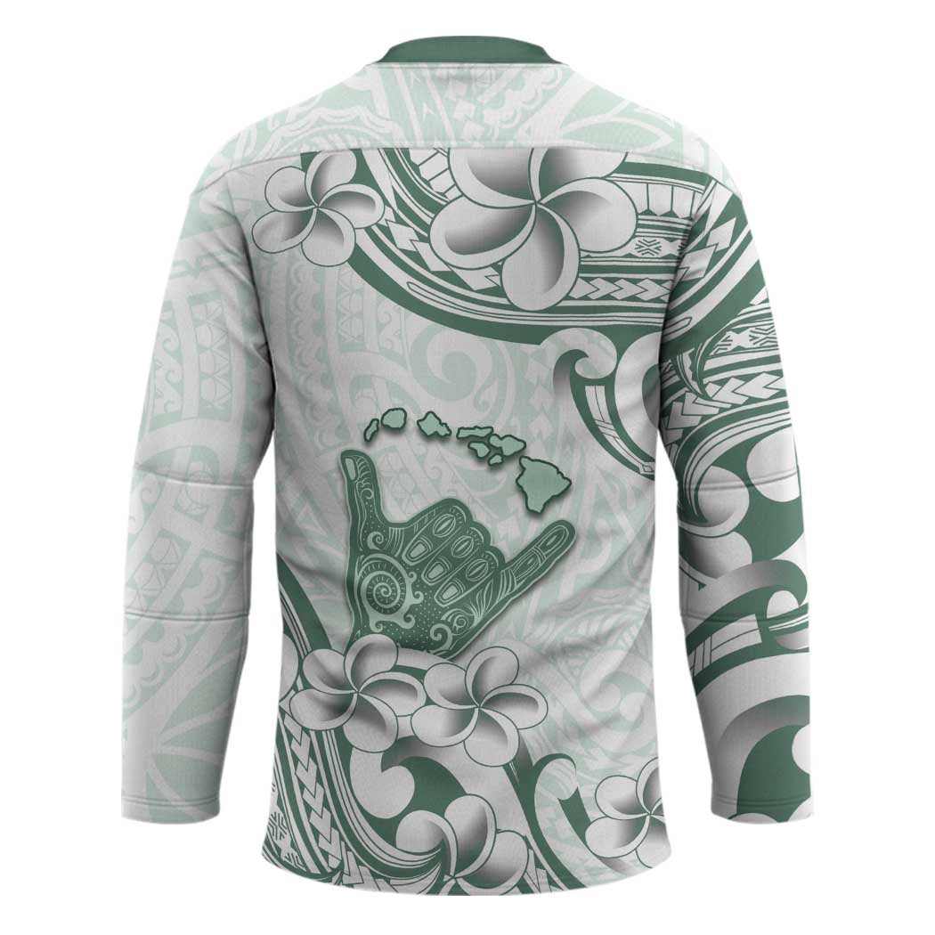 Aloha Hawaii Shaka Hockey Jersey Hang Loose Mint Version - Polynesian Pride