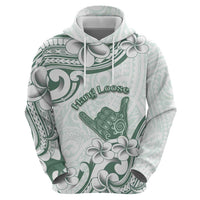 Aloha Hawaii Shaka Hoodie Hang Loose Mint Version - Polynesian Pride