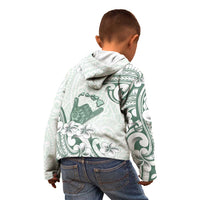 Aloha Hawaii Shaka Kid Hoodie Hang Loose Mint Version - Polynesian Pride