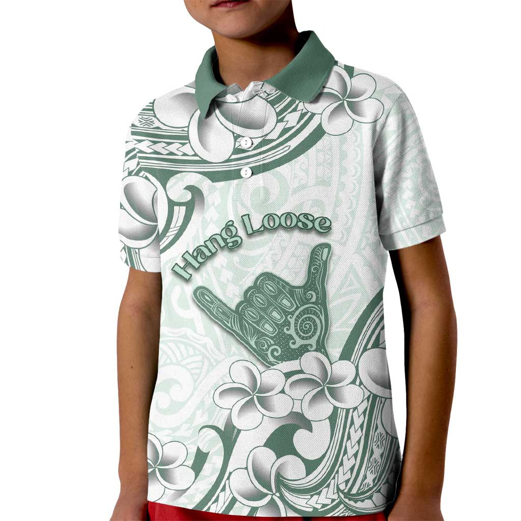 Aloha Hawaii Shaka Kid Polo Shirt Hang Loose Mint Version DT05 Kid Mint - Polynesian Pride