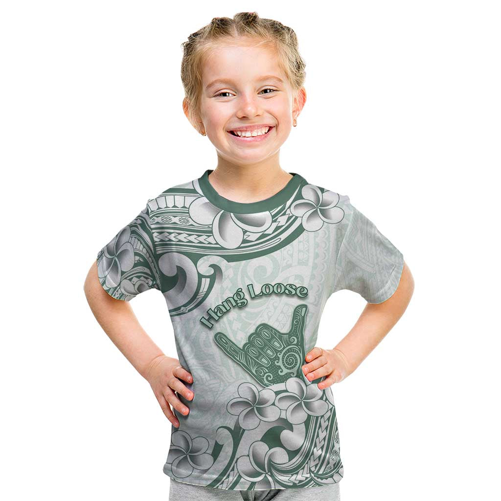 Aloha Hawaii Shaka Kid T Shirt Hang Loose Mint Version DT05 Mint - Polynesian Pride