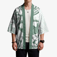Aloha Hawaii Shaka Kimono Hang Loose Mint Version - Polynesian Pride