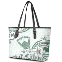 Aloha Hawaii Shaka Leather Tote Bag Hang Loose Mint Version - Polynesian Pride