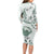 Aloha Hawaii Shaka Long Sleeve Bodycon Dress Hang Loose Mint Version - Polynesian Pride