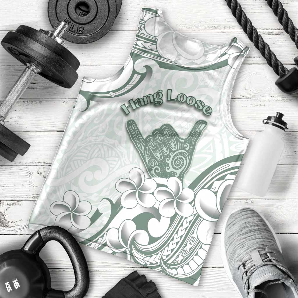 Aloha Hawaii Shaka Men Tank Top Hang Loose Mint Version - Polynesian Pride