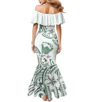 Aloha Hawaii Shaka Mermaid Dress Hang Loose Mint Version - Polynesian Pride