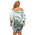 Aloha Hawaii Shaka Off Shoulder Short Dress Hang Loose Mint Version - Polynesian Pride
