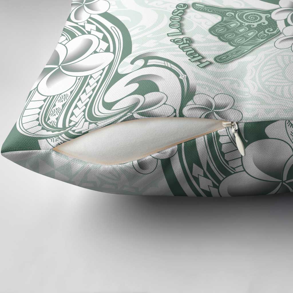 Aloha Hawaii Shaka Pillow Cover Hang Loose Mint Version - Polynesian Pride