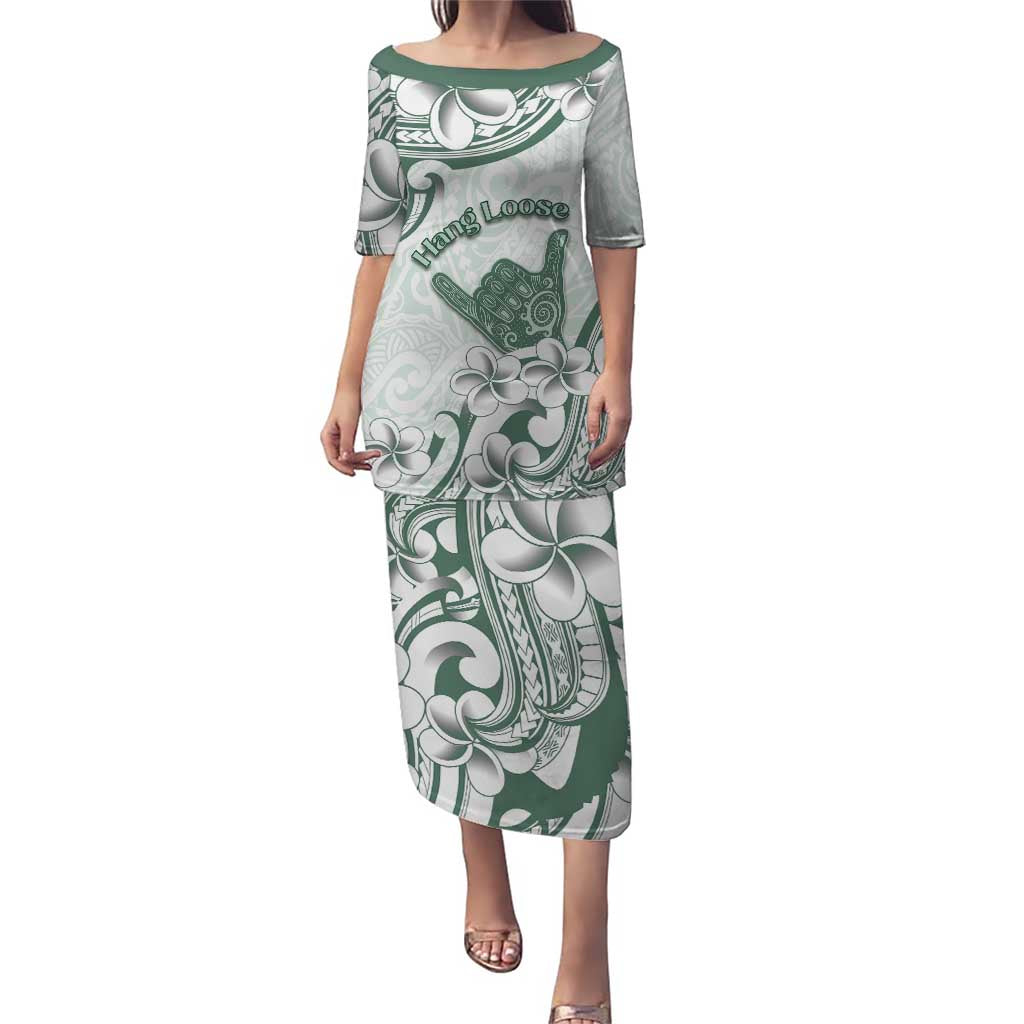 Aloha Hawaii Shaka Puletasi Hang Loose Mint Version - Polynesian Pride