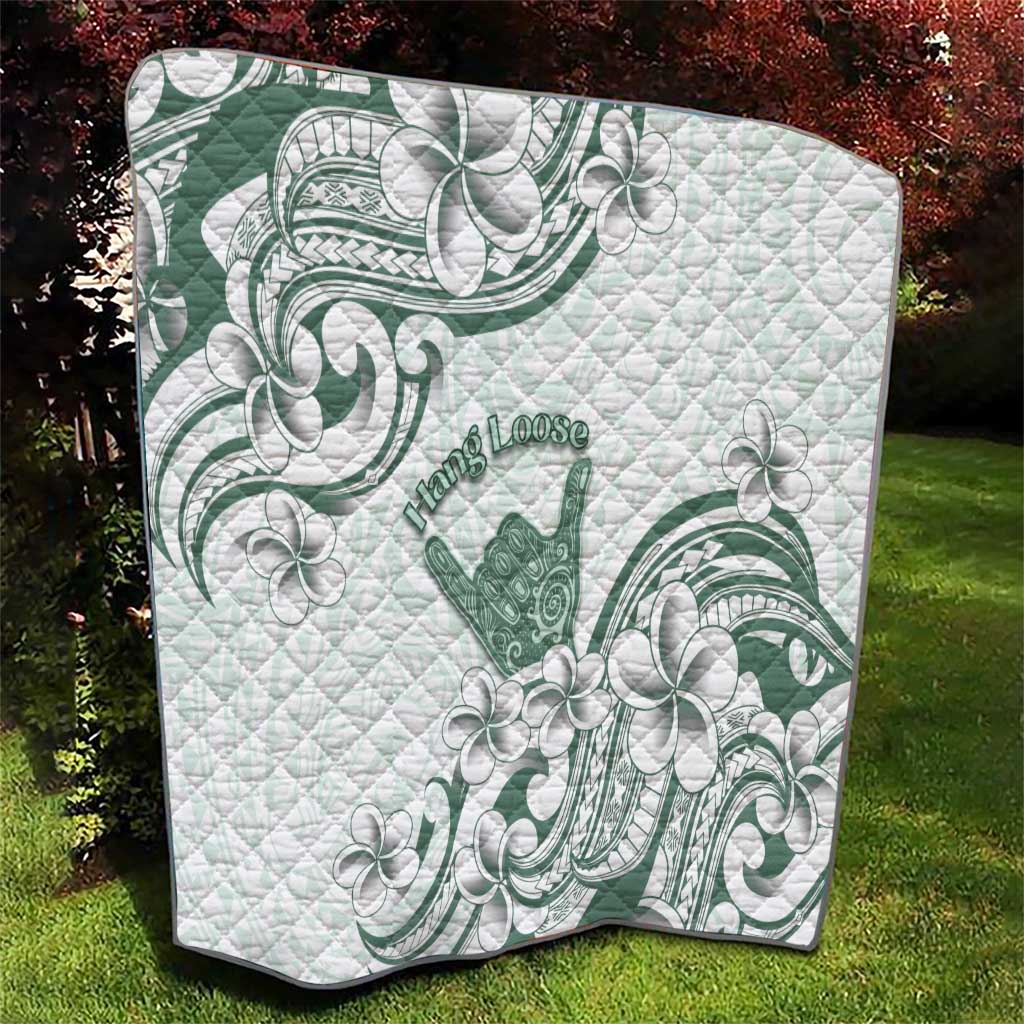Aloha Hawaii Shaka Quilt Hang Loose Mint Version - Polynesian Pride
