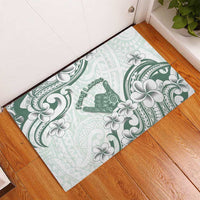 Aloha Hawaii Shaka Rubber Doormat Hang Loose Mint Version - Polynesian Pride