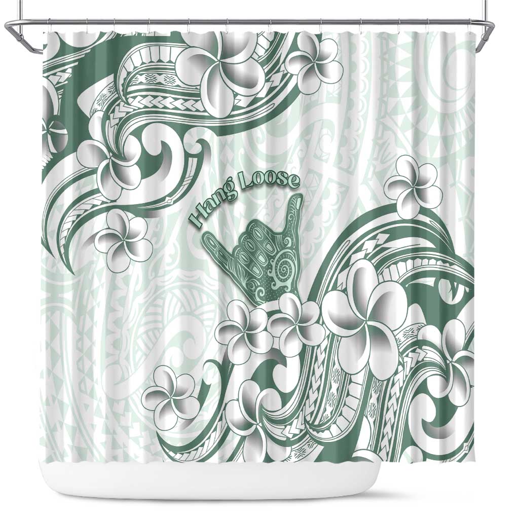 Aloha Hawaii Shaka Shower Curtain Hang Loose Mint Version DT05 Mint - Polynesian Pride