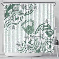 Aloha Hawaii Shaka Shower Curtain Hang Loose Mint Version - Polynesian Pride