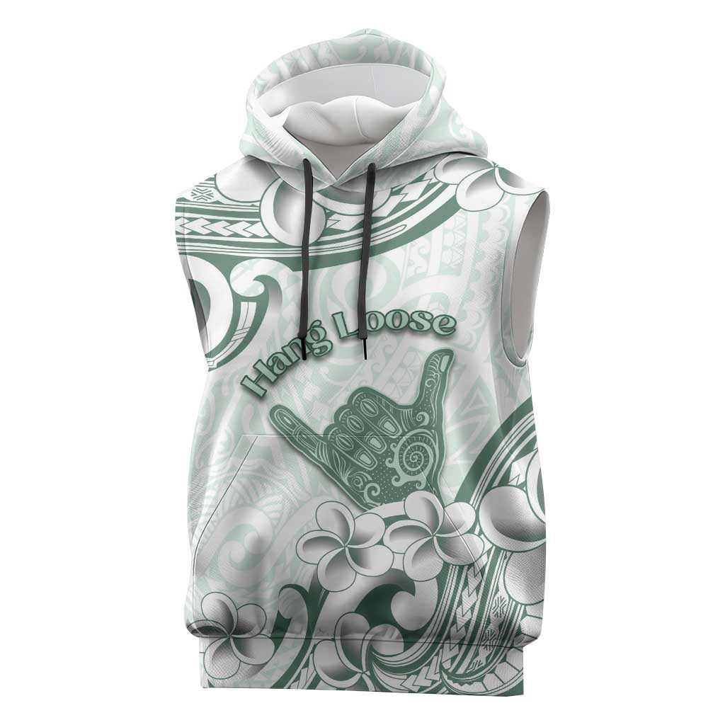 Aloha Hawaii Shaka Sleeveless Hoodie Hang Loose Mint Version DT05 Mint - Polynesian Pride