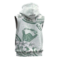 Aloha Hawaii Shaka Sleeveless Zip Hoodie Hang Loose Mint Version - Polynesian Pride
