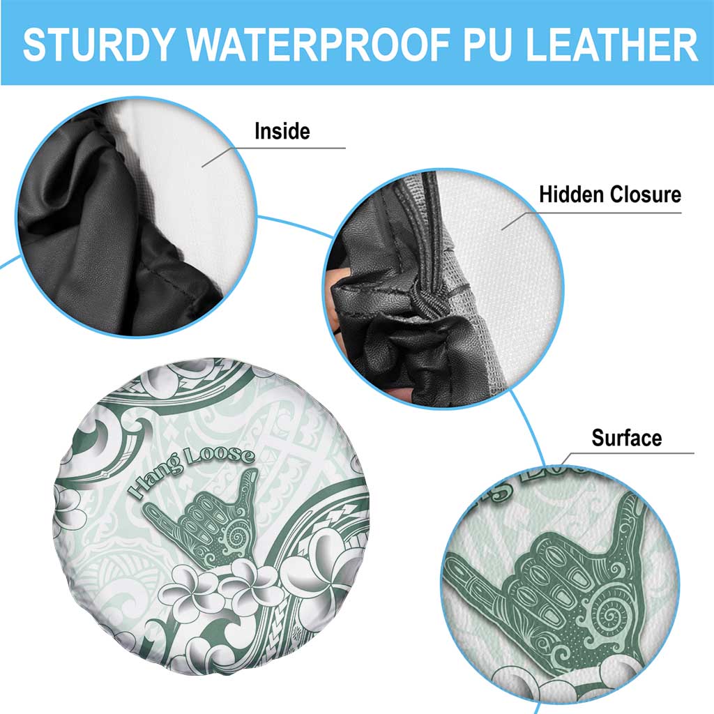 Aloha Hawaii Shaka Spare Tire Cover Hang Loose Mint Version - Polynesian Pride