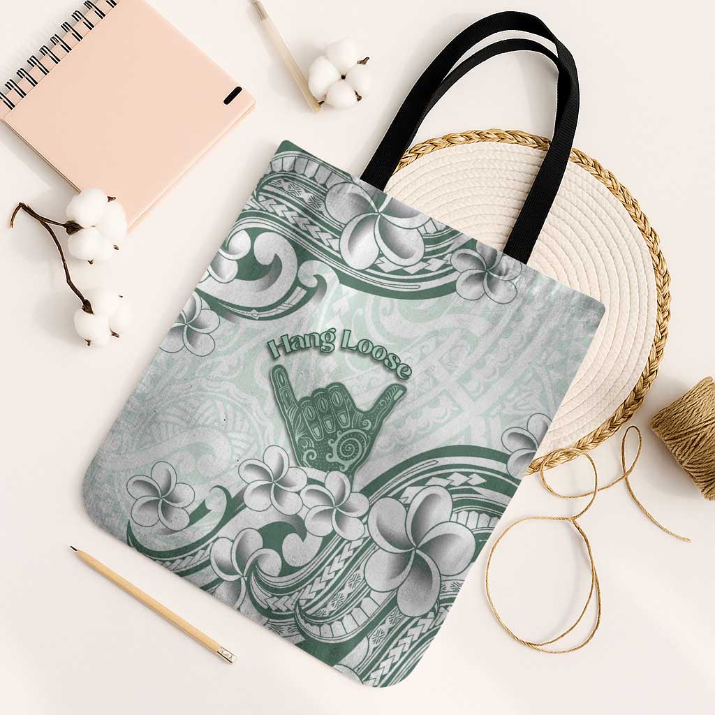 Aloha Hawaii Shaka Tote Bag Hang Loose Mint Version DT05 Black Strap One Size Mint - Polynesian Pride