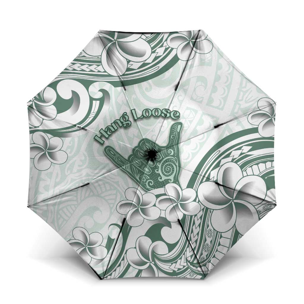 Aloha Hawaii Shaka Umbrella Hang Loose Mint Version DT05 One Size Folded 11.42 inch Opened Diameter 37.4 inch Mint - Polynesian Pride