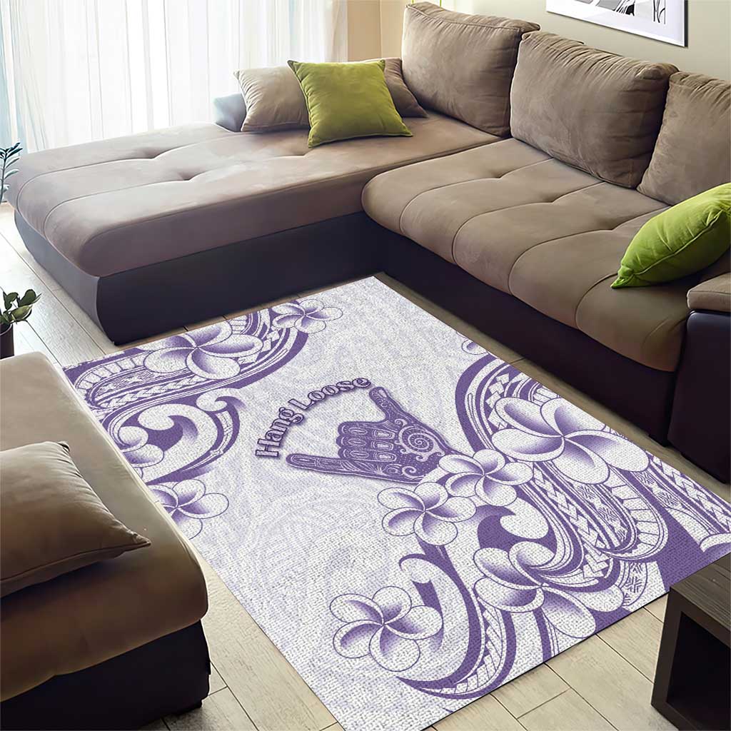 Aloha Hawaii Shaka Area Rug Hang Loose Purple Version - Polynesian Pride