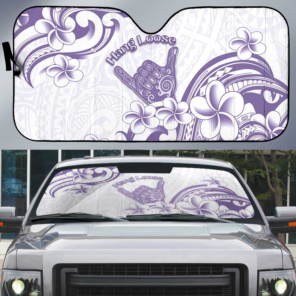 Aloha Hawaii Shaka Auto Sun Shade Hang Loose Purple Version DT05 Purple - Polynesian Pride