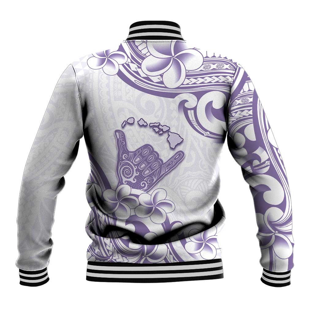 Aloha Hawaii Shaka Baseball Jacket Hang Loose Purple Version - Polynesian Pride