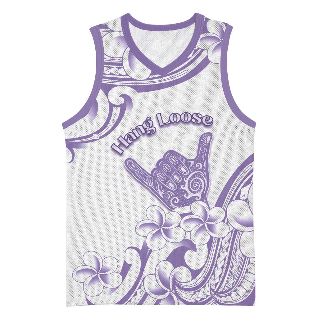 Aloha Hawaii Shaka Basketball Jersey Hang Loose Purple Version DT05 Unisex Purple - Polynesian Pride