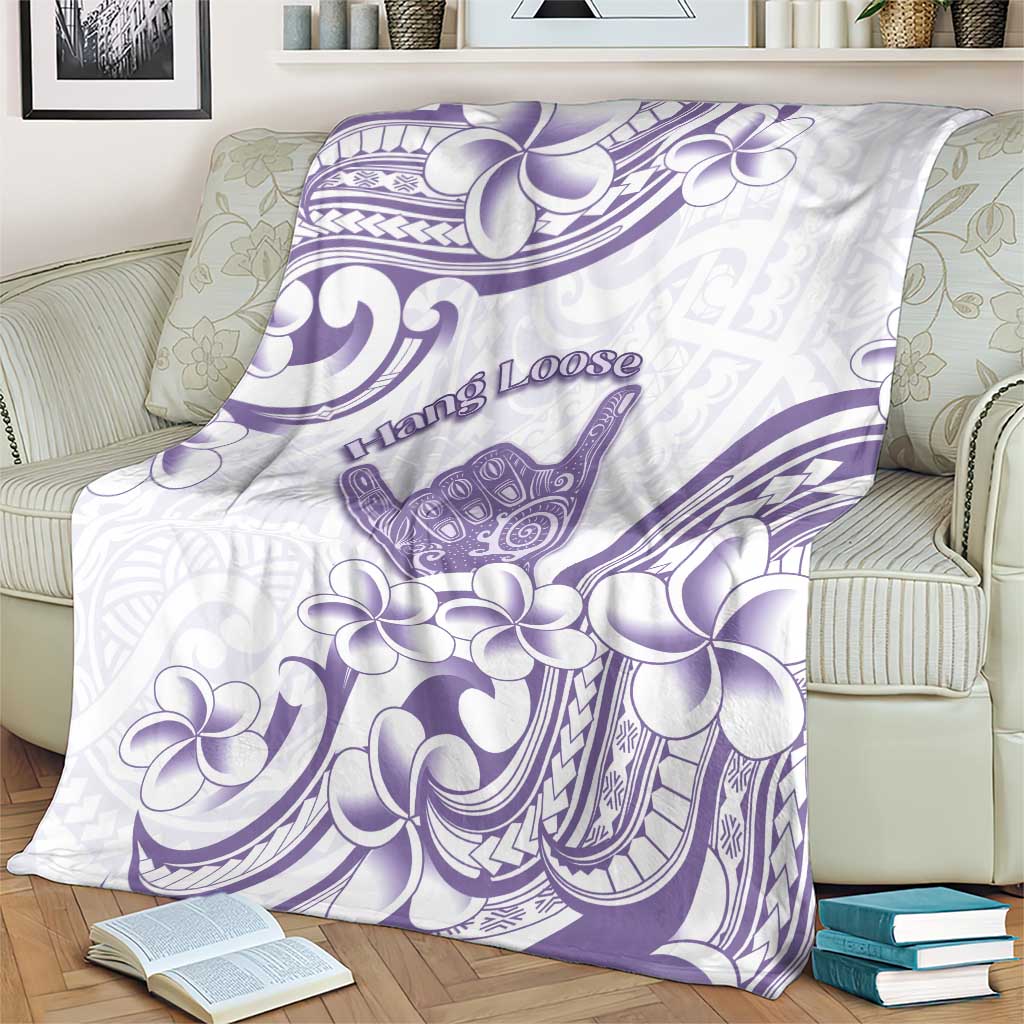 Aloha Hawaii Shaka Blanket Hang Loose Purple Version - Polynesian Pride