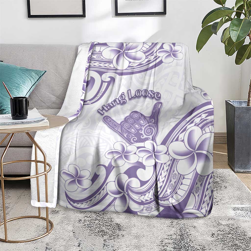 Aloha Hawaii Shaka Blanket Hang Loose Purple Version - Polynesian Pride