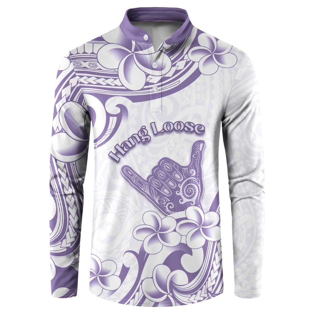 Aloha Hawaii Shaka Button Sweatshirt Hang Loose Purple Version DT05 Purple - Polynesian Pride