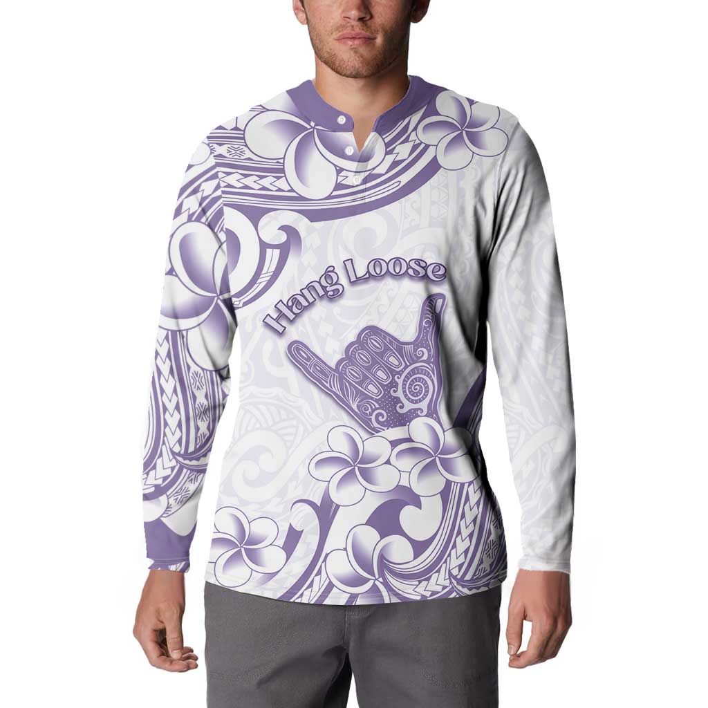 Aloha Hawaii Shaka Button Sweatshirt Hang Loose Purple Version - Polynesian Pride