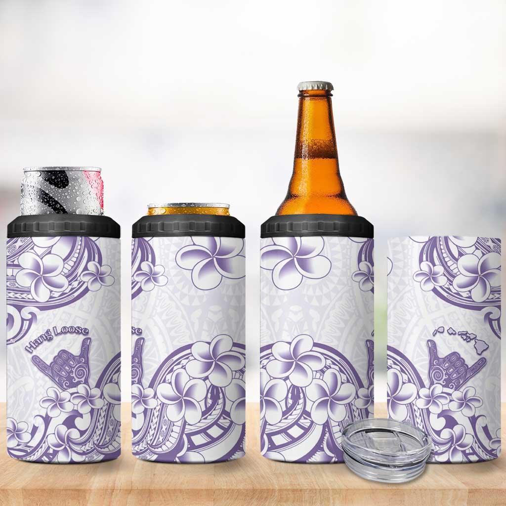 Aloha Hawaii Shaka 4 in 1 Can Cooler Tumbler Hang Loose Purple Version - Polynesian Pride