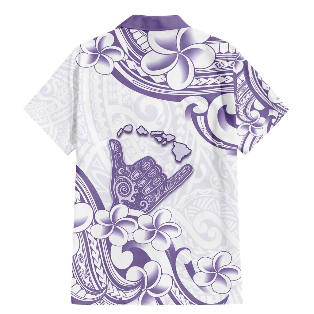 Aloha Hawaii Shaka Family Matching Mermaid Dress and Hawaiian Shirt Hang Loose Purple Version - Polynesian Pride