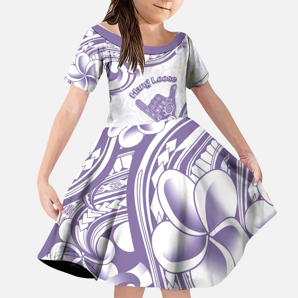 Aloha Hawaii Shaka Family Matching Puletasi and Hawaiian Shirt Hang Loose Purple Version - Polynesian Pride