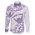 Aloha Hawaii Shaka Family Matching Short Sleeve Bodycon Dress and Hawaiian Shirt Hang Loose Purple Version - Polynesian Pride