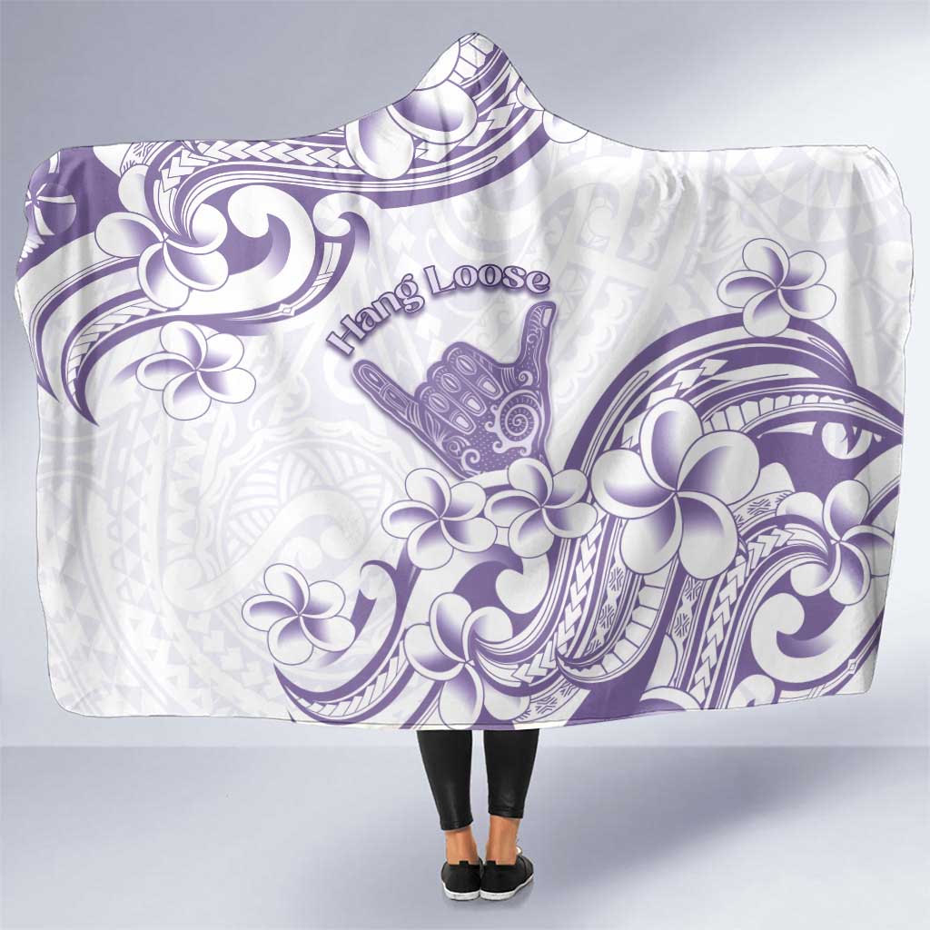 Aloha Hawaii Shaka Hooded Blanket Hang Loose Purple Version DT05 One Size Purple - Polynesian Pride