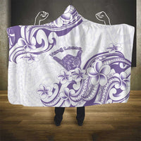 Aloha Hawaii Shaka Hooded Blanket Hang Loose Purple Version - Polynesian Pride