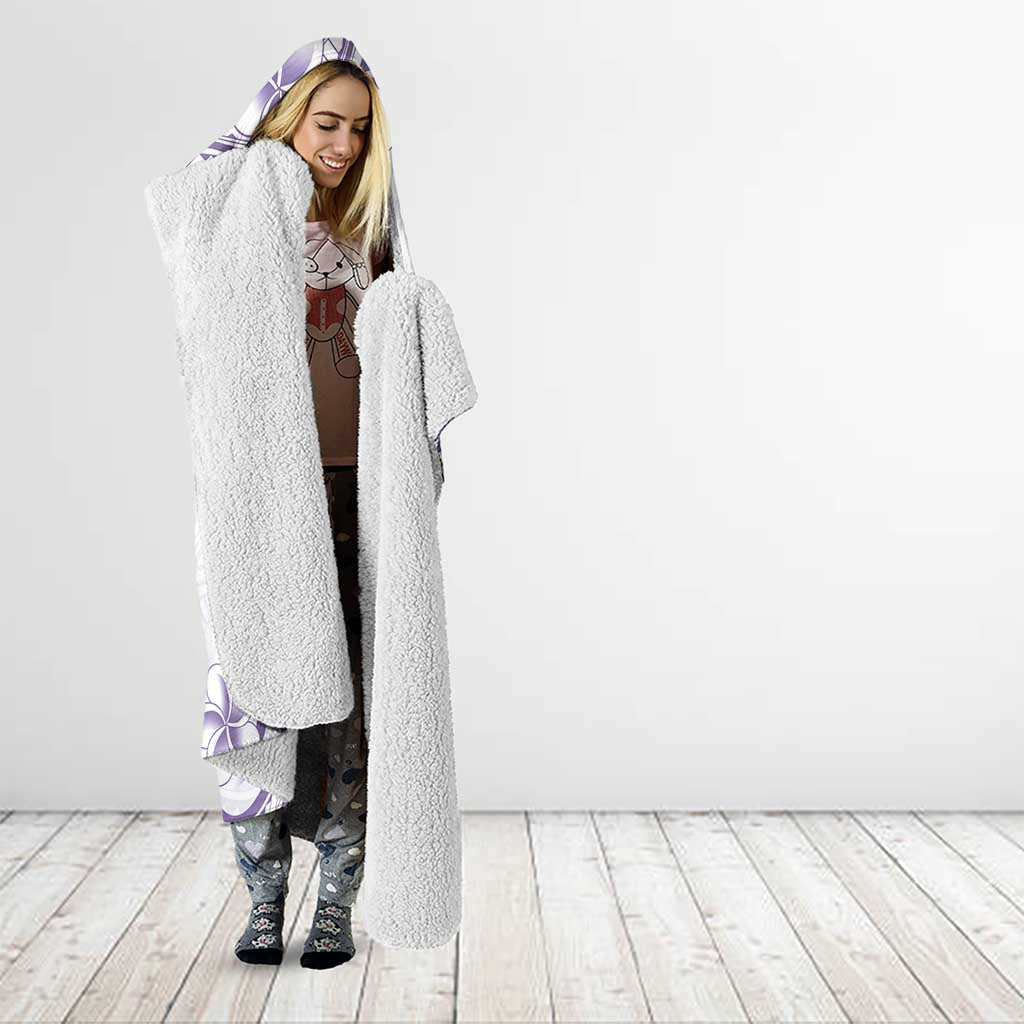 Aloha Hawaii Shaka Hooded Blanket Hang Loose Purple Version - Polynesian Pride