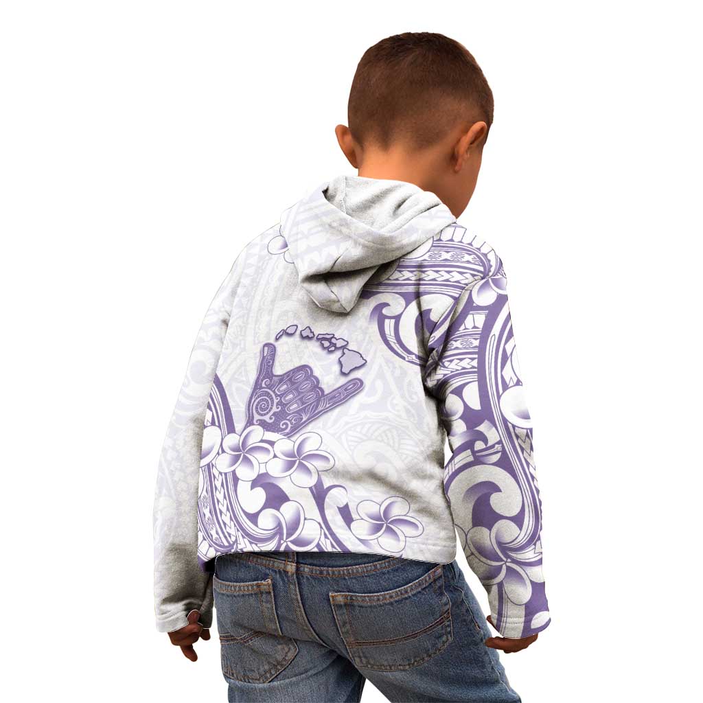 Aloha Hawaii Shaka Kid Hoodie Hang Loose Purple Version - Polynesian Pride