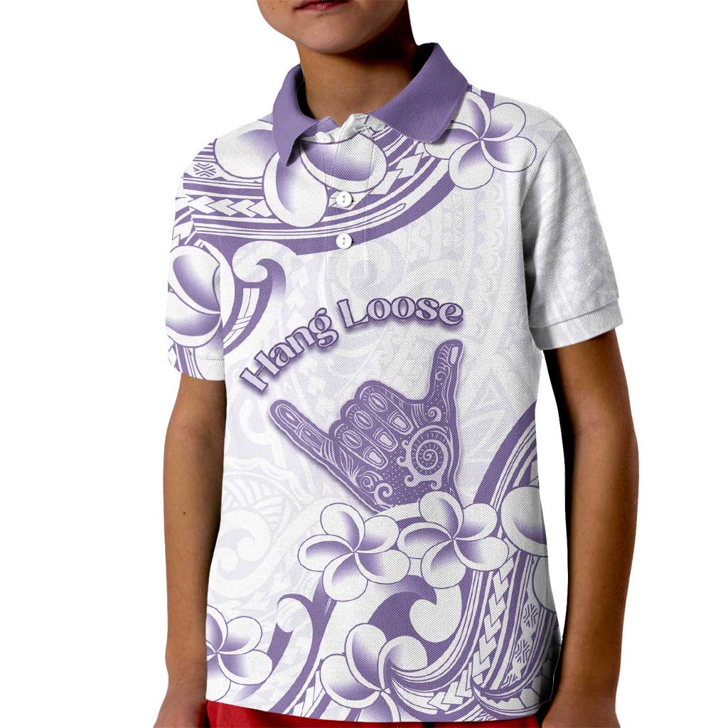 Aloha Hawaii Shaka Kid Polo Shirt Hang Loose Purple Version DT05 Kid Purple - Polynesian Pride