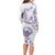 Aloha Hawaii Shaka Long Sleeve Bodycon Dress Hang Loose Purple Version - Polynesian Pride