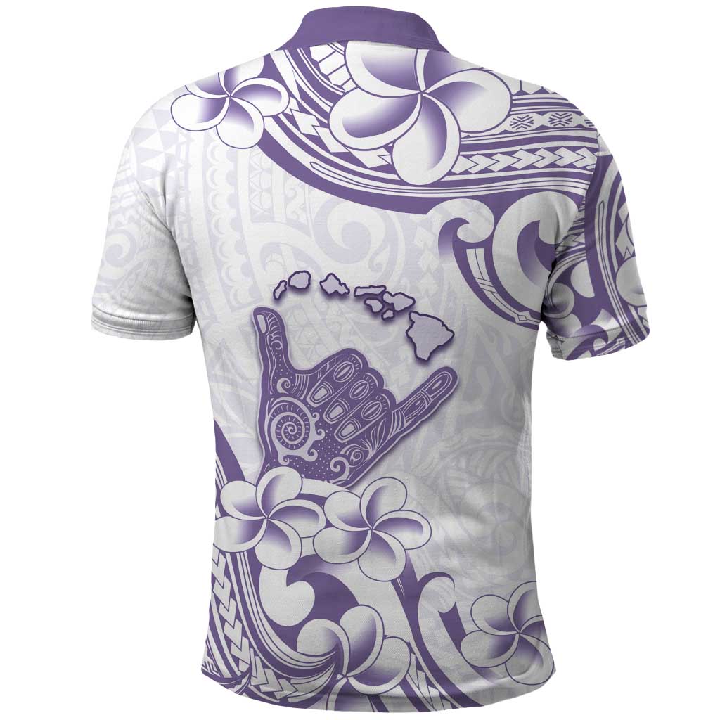 Aloha Hawaii Shaka Polo Shirt Hang Loose Purple Version - Polynesian Pride