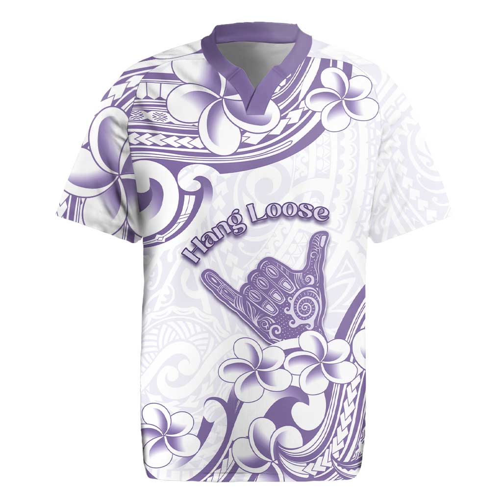 Aloha Hawaii Shaka Rugby Jersey Hang Loose Purple Version - Polynesian Pride