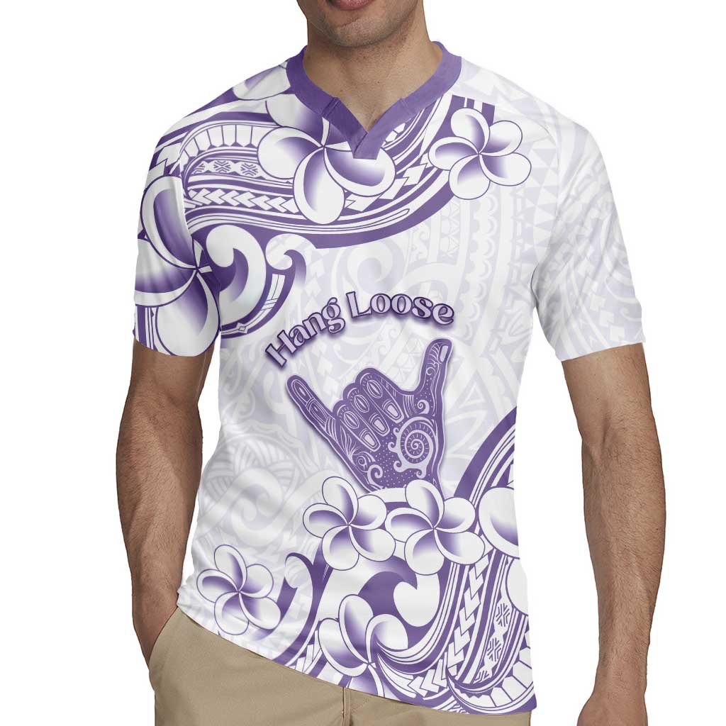 Aloha Hawaii Shaka Rugby Jersey Hang Loose Purple Version - Polynesian Pride